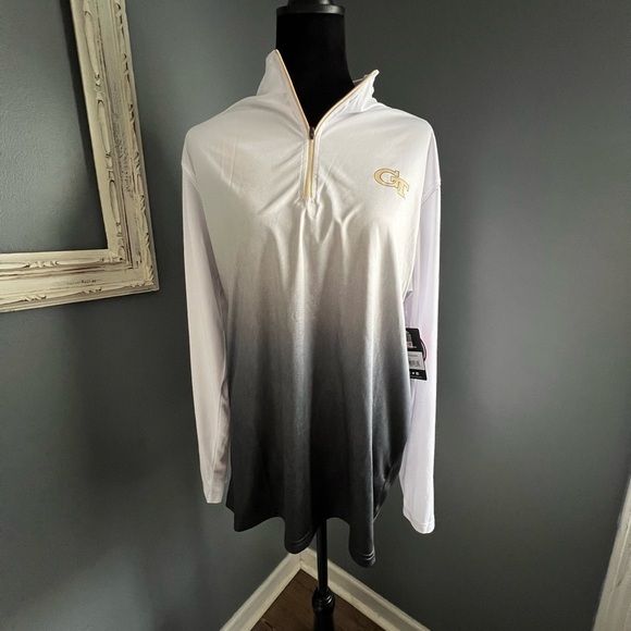 Georgia Tech Yellow Jackets Colosseum Magic Team Logo Quarter-Zip Jacket sz L - Picture 1 of 8